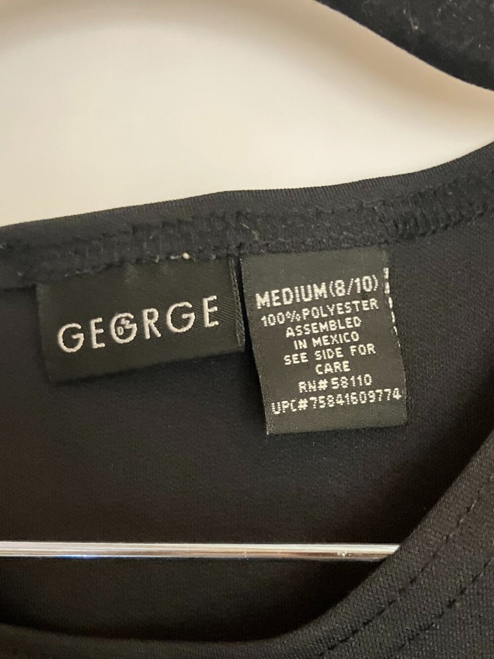 GEORGE Black Pullover Sleeveless Top (M) - Picture 2 of 2